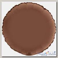 Шар круг 18 Сатин Chocolate
