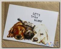 Открытка Lets stay home