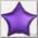 Шар звезда 19 Сатин Purple Royale