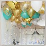 Шарики под потолок Золото Тиффани 25 шт