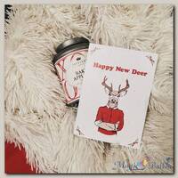 Открытка «Happy new deer»