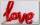 Фольгированная надпись красная «LOVE»