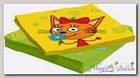 Салфетки Три Кота, С Днем Рождения!, Играем вместе 33*33 см 20 шт.