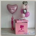 Коробка с воздушными шарами BARBIE с большим сердцем