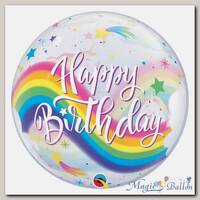 Шар BUBBLE 22 Единорог Радуга
