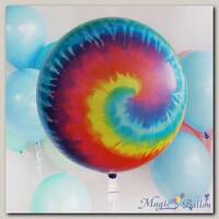 Шар бабл узор Tie-Dye Спирали Радуга