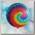 Шар бабл узор Tie-Dye Спирали Радуга