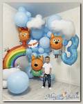 Фотозона из шаров Три кота три хвоста