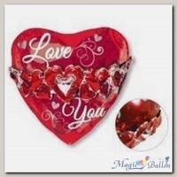 Шар фигура Сердце 2D I Love You