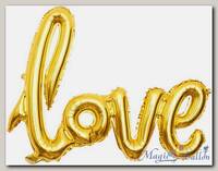 Фольгированная надпись золотая «LOVE»