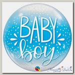 Шар BUBBLE 22 Baby Boy конфетти