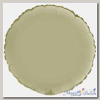 Шар круг 18 Сатин Olive Green