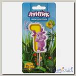Свеча-цифра 1 Лунтик 7см/V