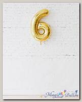 Шар фигура цифра 6 Gold