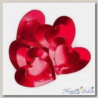 Конфетти большие сердца красные 17 гр