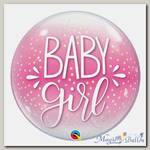 Шар BUBBLE 22 Baby Girl конфетти