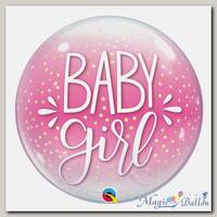 Шар BUBBLE 22 Baby Girl конфетти