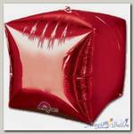 Шар 3D КУБ 15 Б/РИС Металлик Red